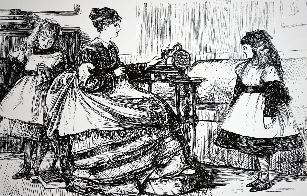 Sewing Machine in a Middle Class Home by George du Maurier
