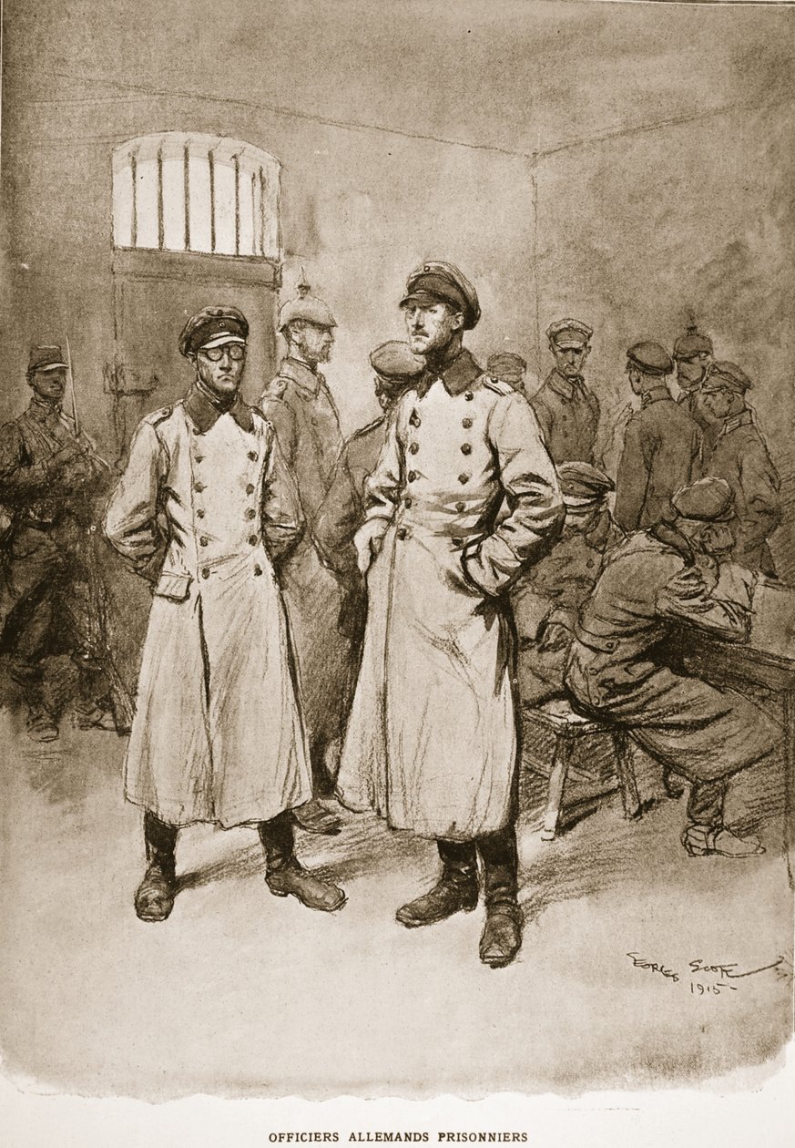 Captured German officers by Georges Bertin Scott