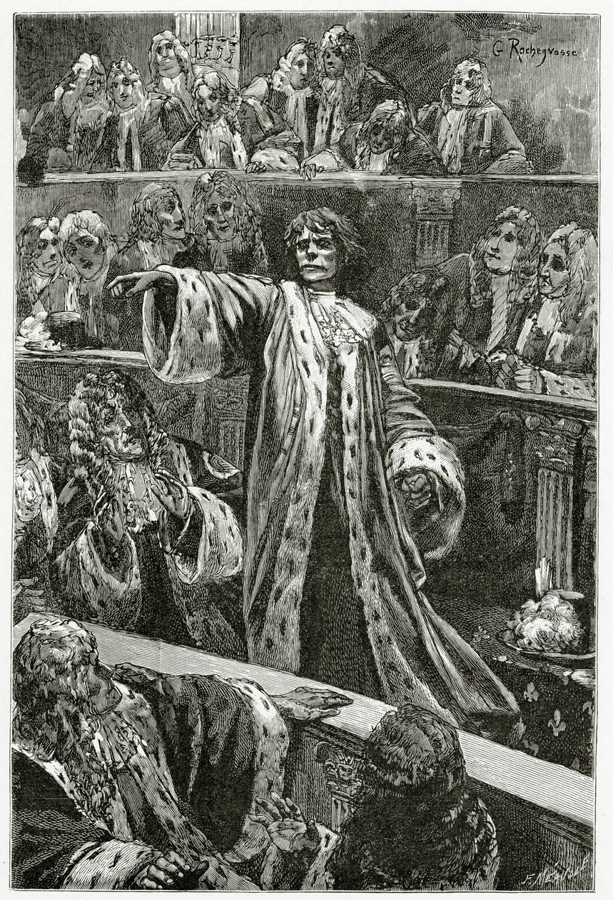 Gwynplaine at the Chamber of Lords - illustration from 