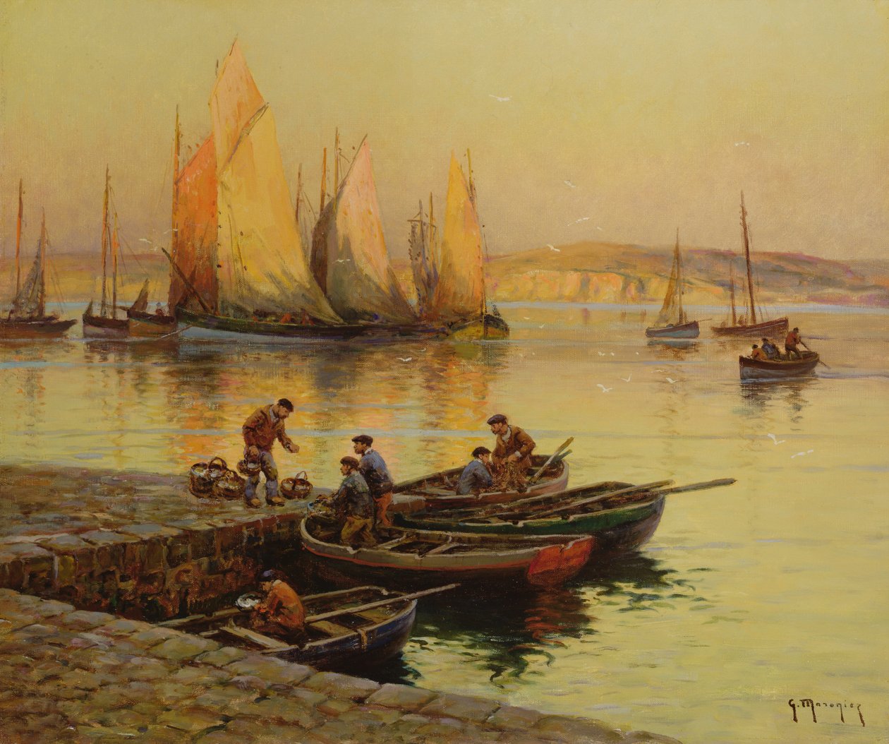Sunset by Georges Philibert Charles Maroniez