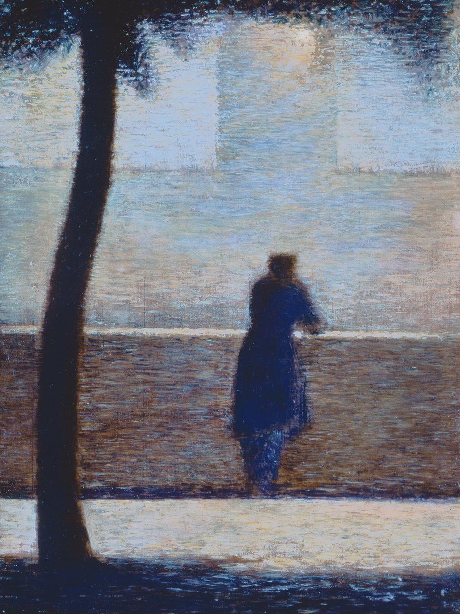 Man leaning on a parapet by Georges Seurat