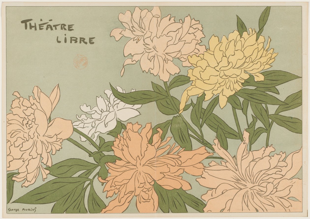 Myrane et Les Chapons Program for Théâtre Libre by Georges Auriol