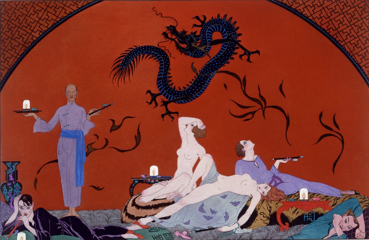 At the House of Pasotz, c.1921 by Georges Barbier