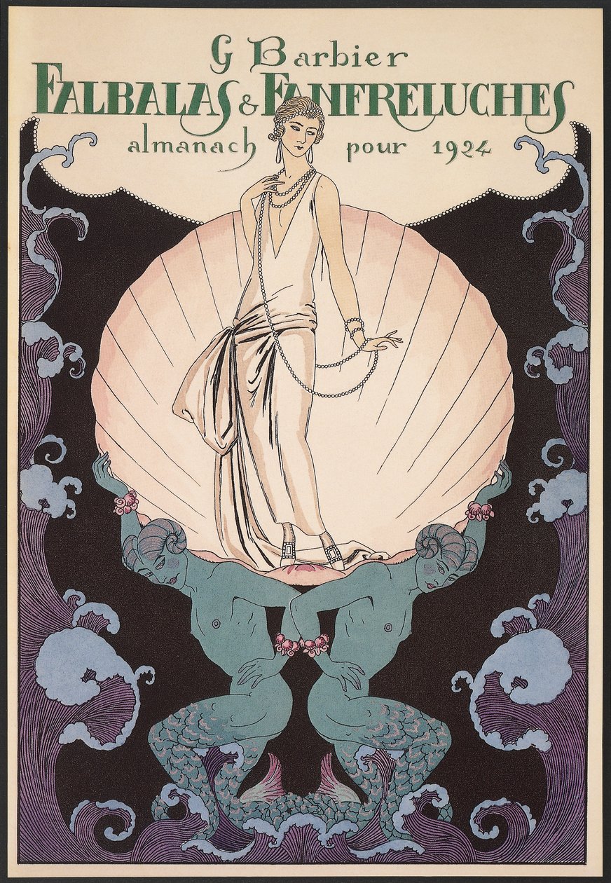 Falbalas et Fanfreluches, Almanac for 1924, Front Cover by Georges Barbier