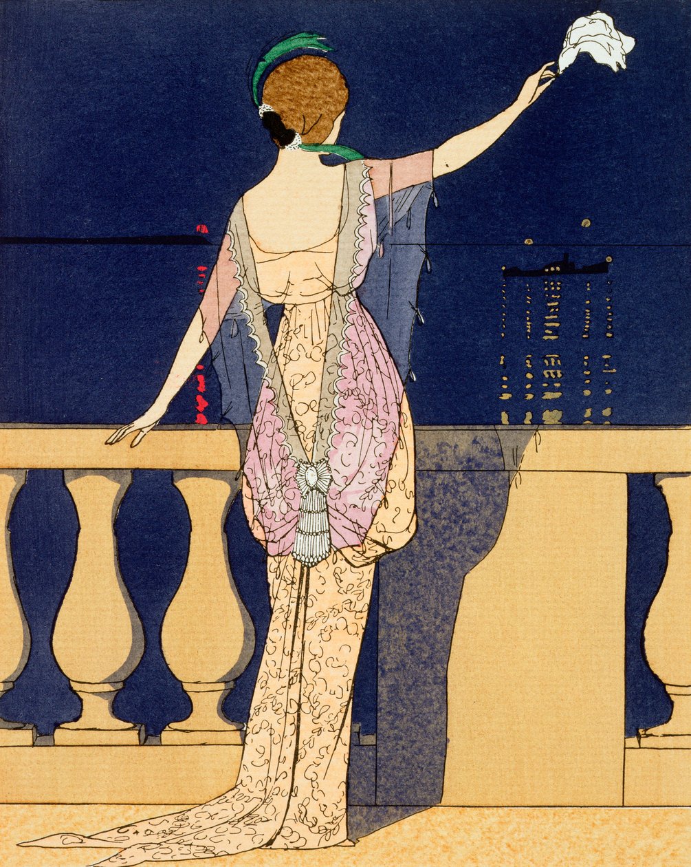 Farewell at Night by Georges Barbier