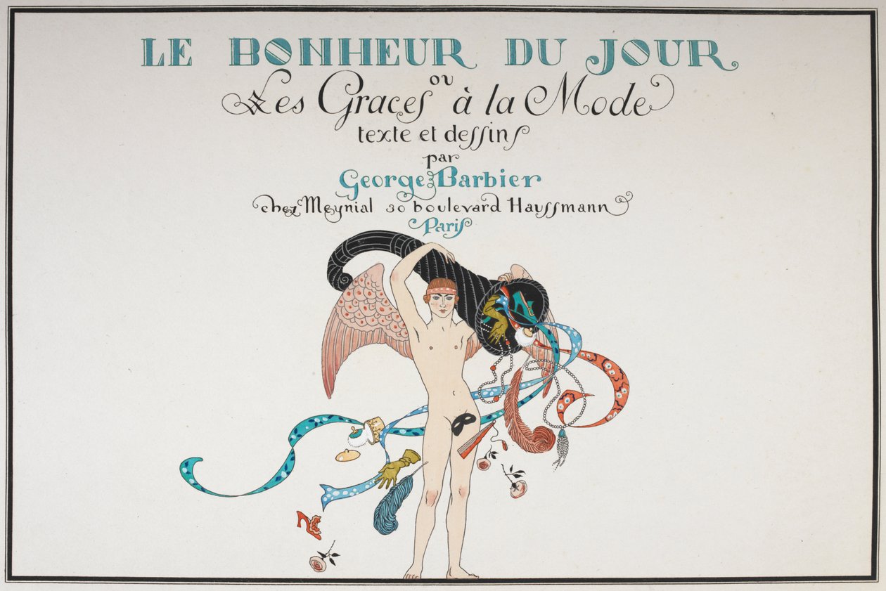 Illustrated Title Page. A Naked Male Figure. by Georges Barbier