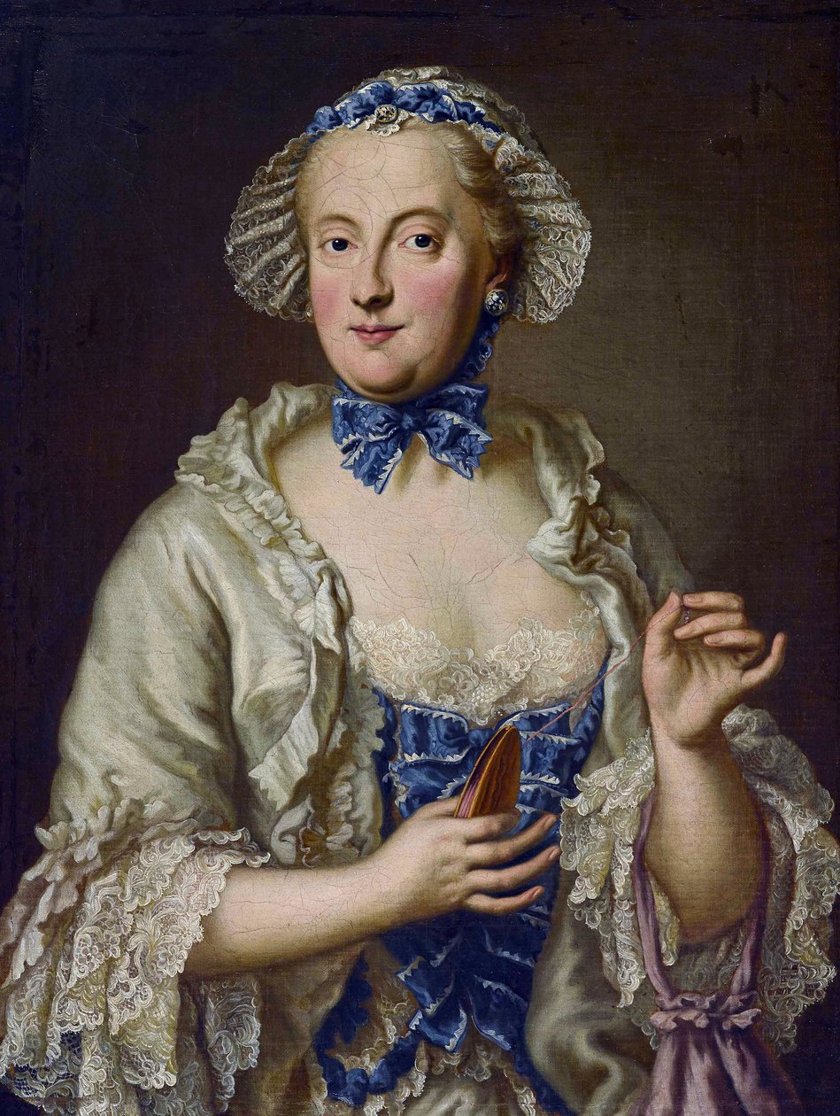 Maria Anna Sophia of Saxony, Electress of Bavaria with a Reel by Georges Desmarées