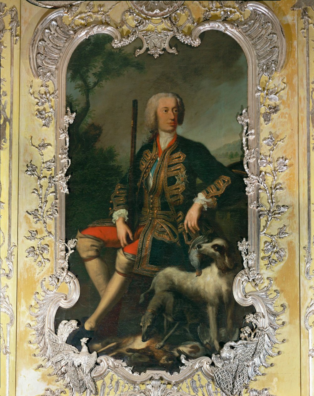 Portrait of Elector Carl Albrecht in the Yellow Bedroom of Amalienburg Palace in the Nymphenburg Grounds by Georges Desmarées