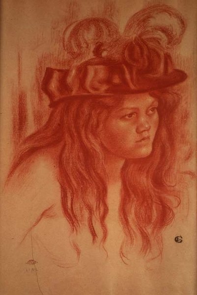 Young Girl with a Hat by Georges Lemmen