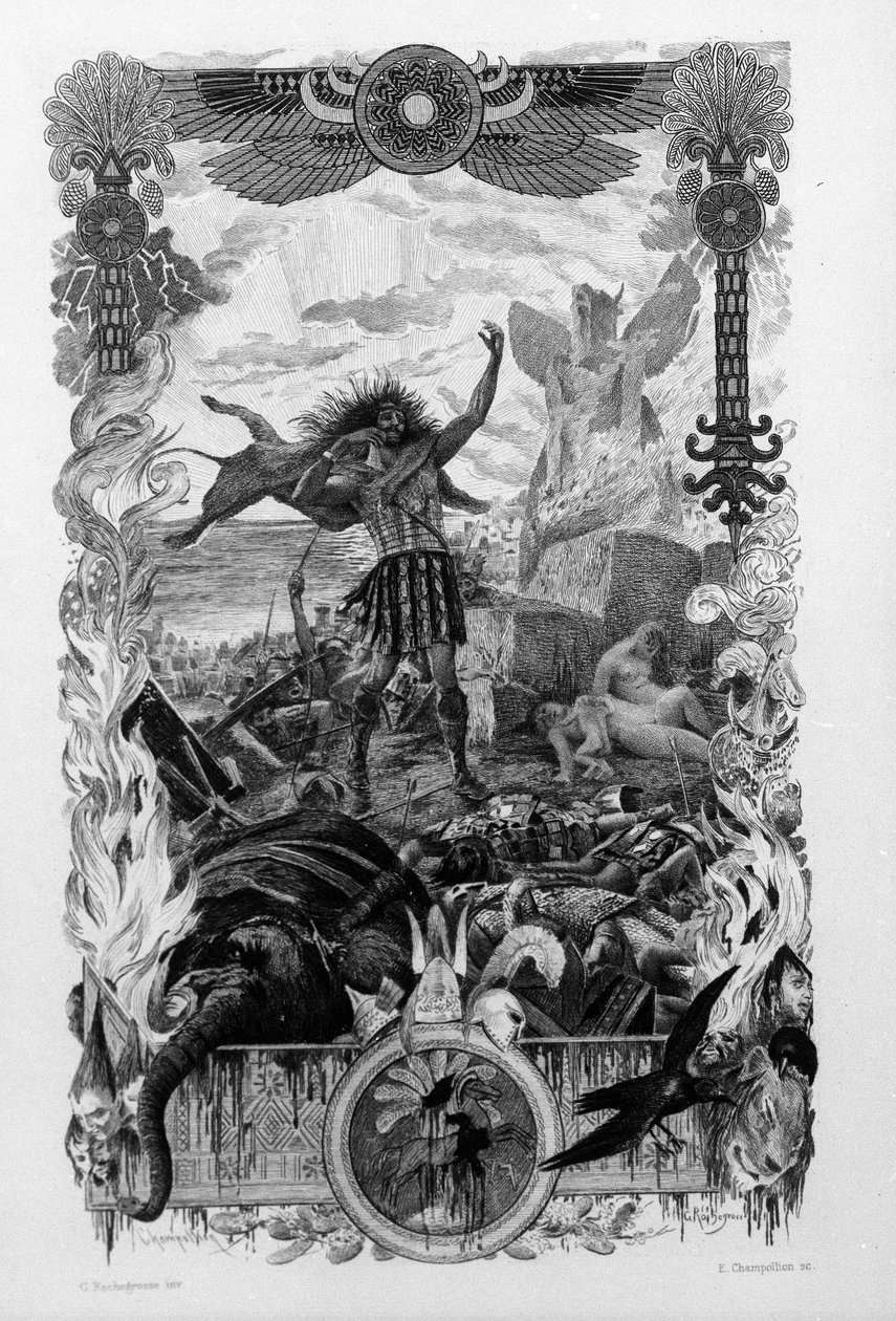 Illustration by Georges Antoine Rochegrosse (1859-1938) for the novel ...