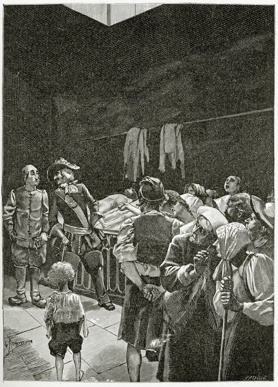 La Morgue - Illustration from Han d’Islande, 19th Century by Georges Marie Rochegrosse