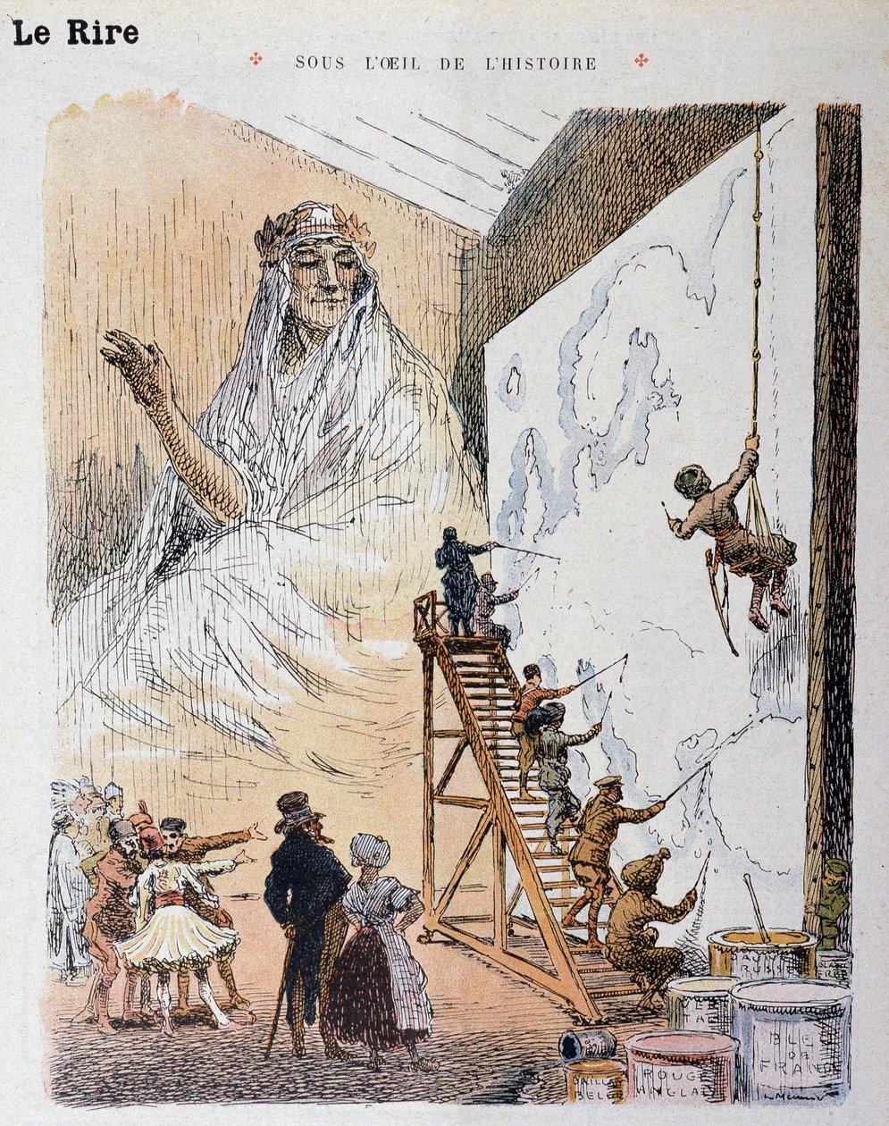 Europe. Drawing by Georges Meunier. In Le Rire Rouge by Georges Meunier