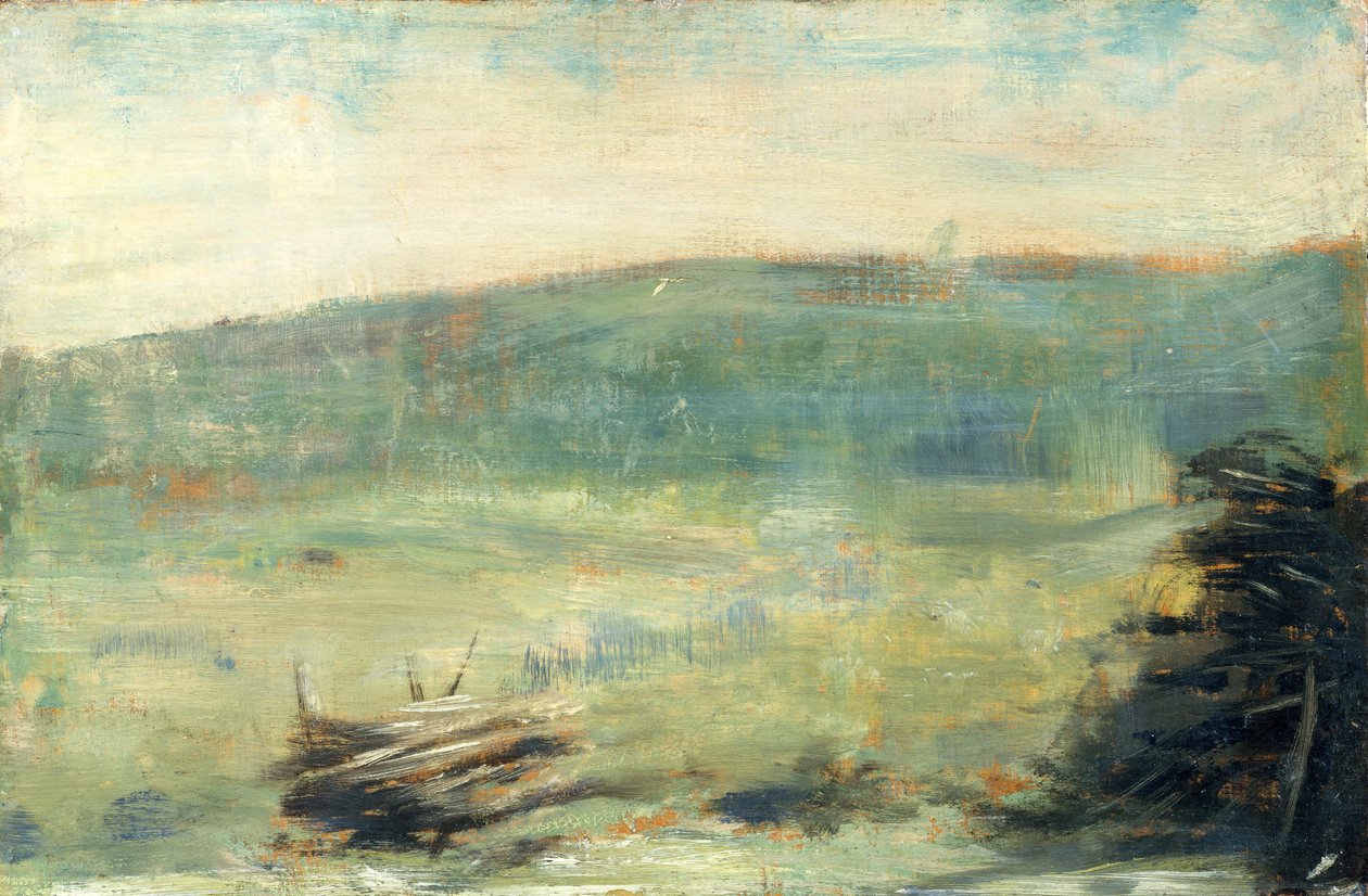 Landscape at Saint-Ouen by Georges Pierre Seurat