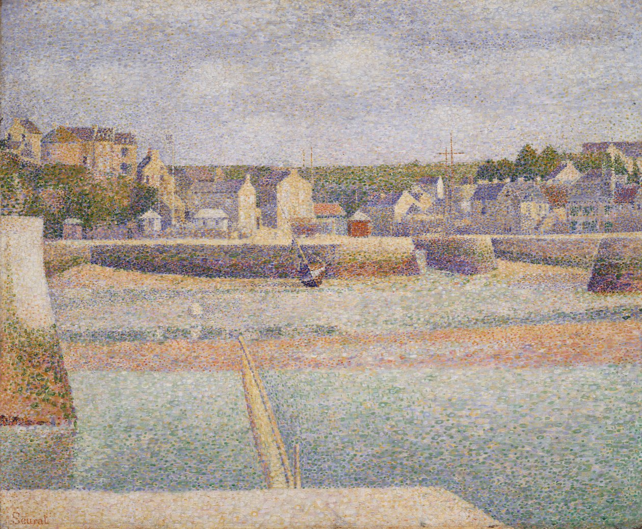 Port-en-Bessin: The Outer Harbor (Low Tide) by Georges Pierre Seurat