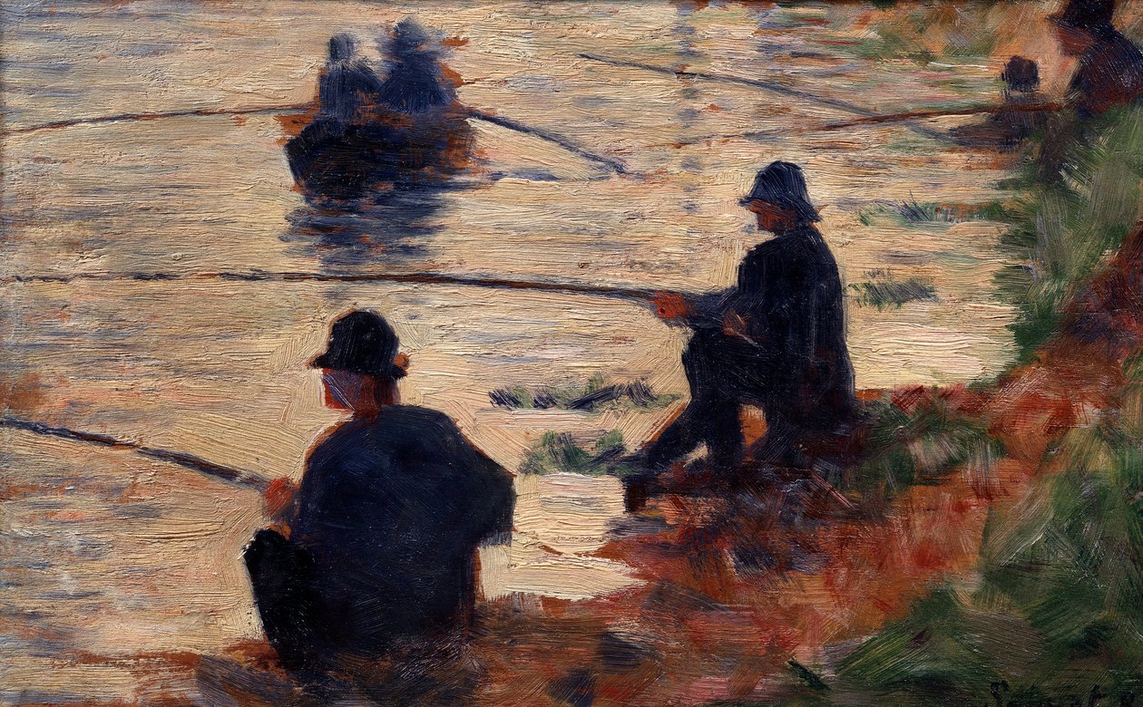 The Fishermen at the Study Line for the Big Jatte by Georges Pierre Seurat