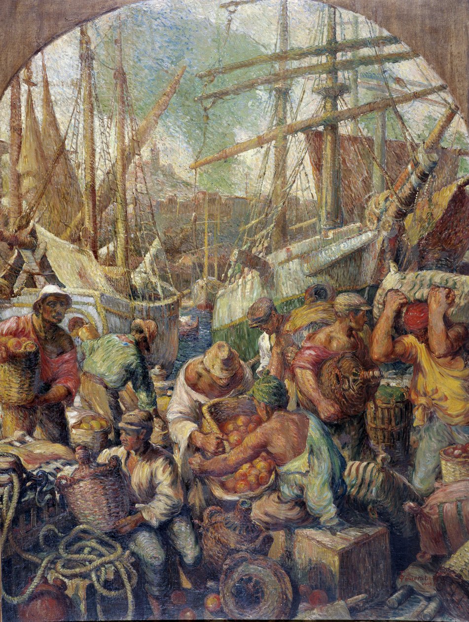 The Unloading of Goods by Georges Pomerat