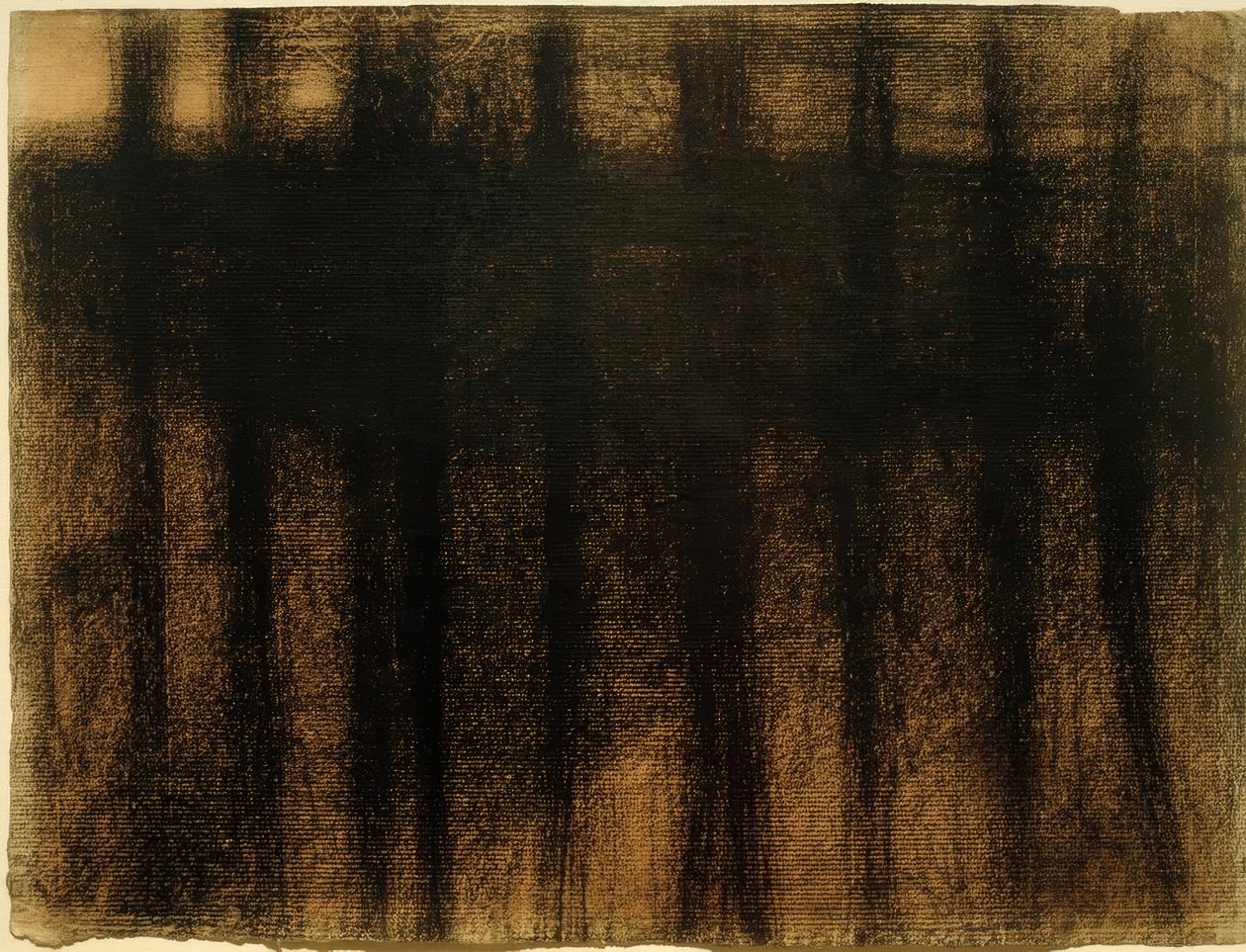 Tree Trunks Reflected in Water by Georges Seurat