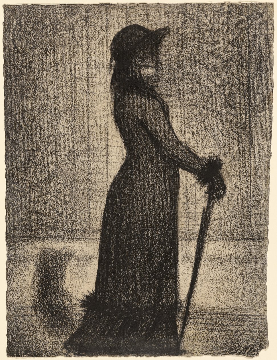 Woman Strolling by Georges Seurat
