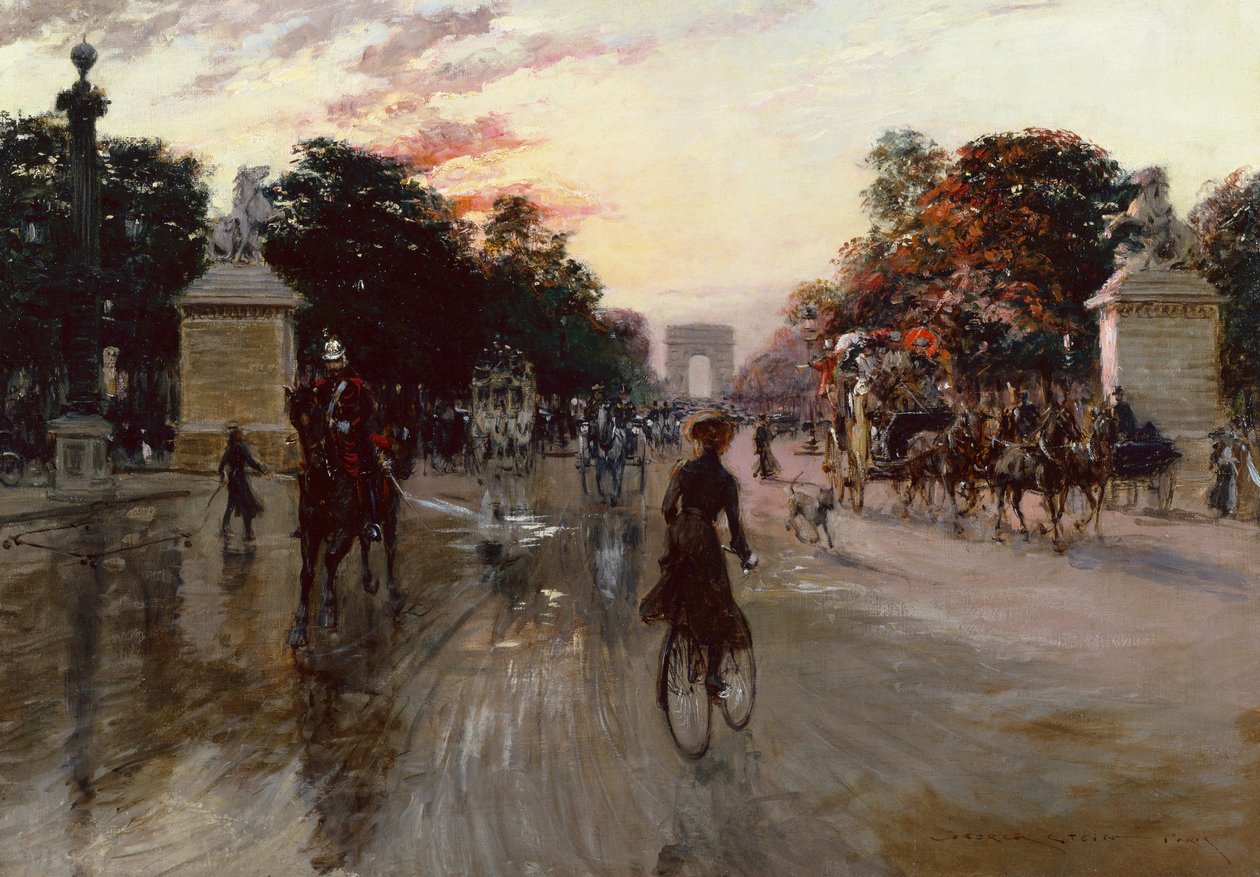The Champs Elysees, Paris by Georges Stein