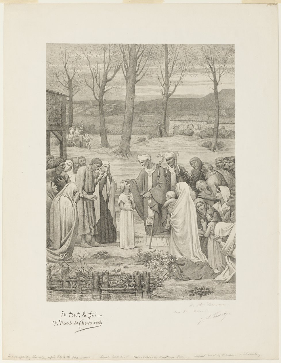 Pastoral Life of Saint Genevieve (center panel) by Georges William Thornley