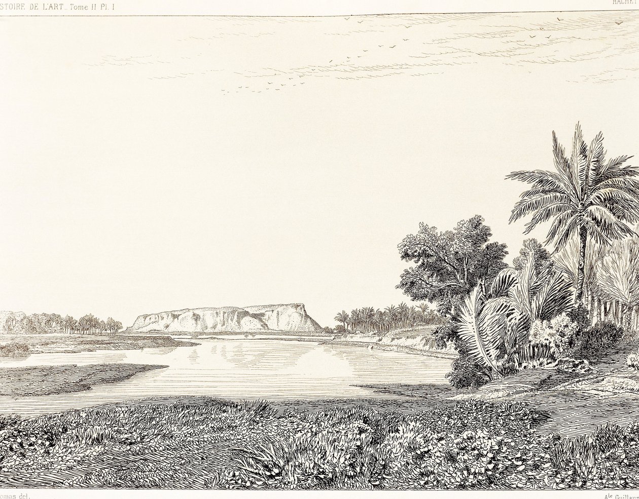 View of Babylon, Drawing by F. Thomas from Engraving by Georges Perrot and Charles Chipiez, Histoire de l