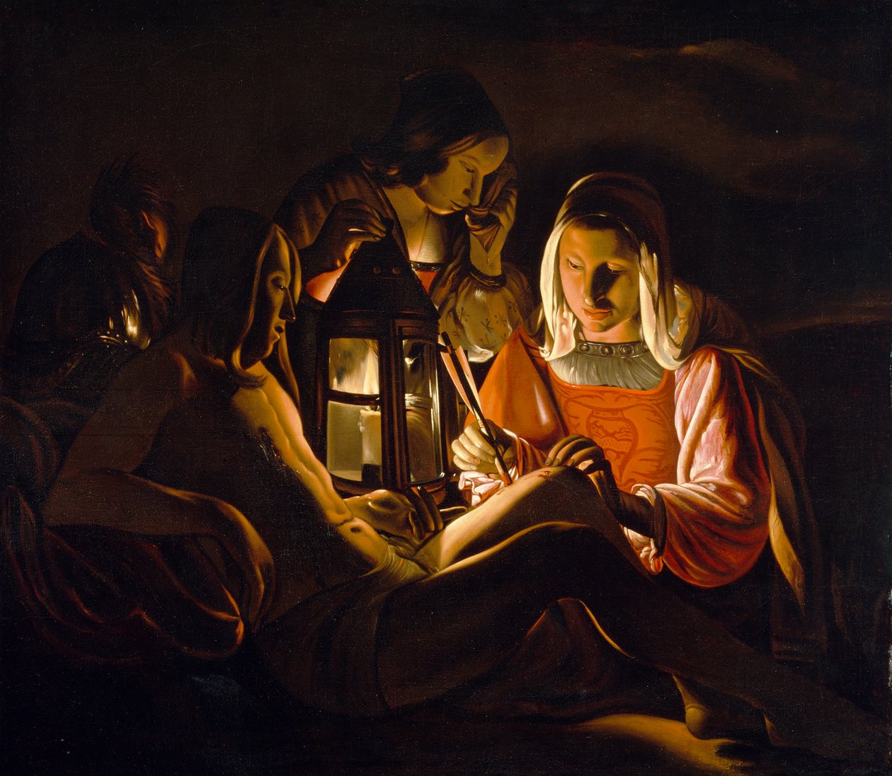 St. Sebastian Tended by Irene by Georges de La Tour
