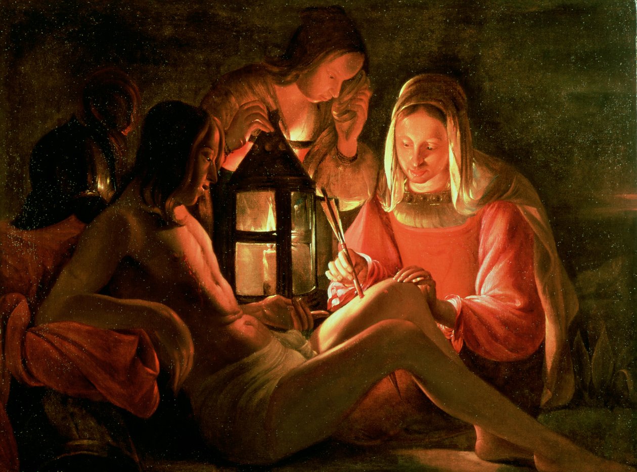 St. Sebastian tended by the Holy Woman by Georges de La Tour