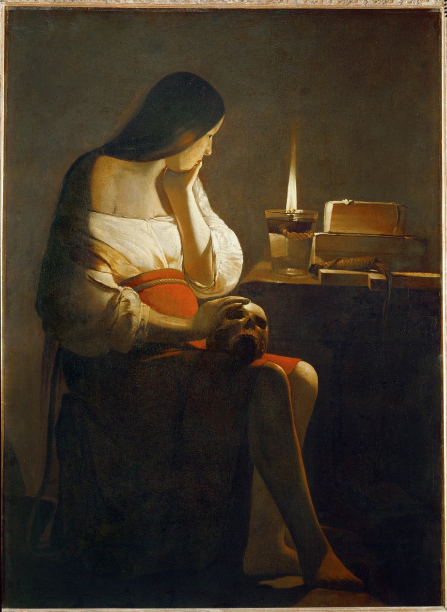 Magdalen with the Night Light by Georges de La Tour