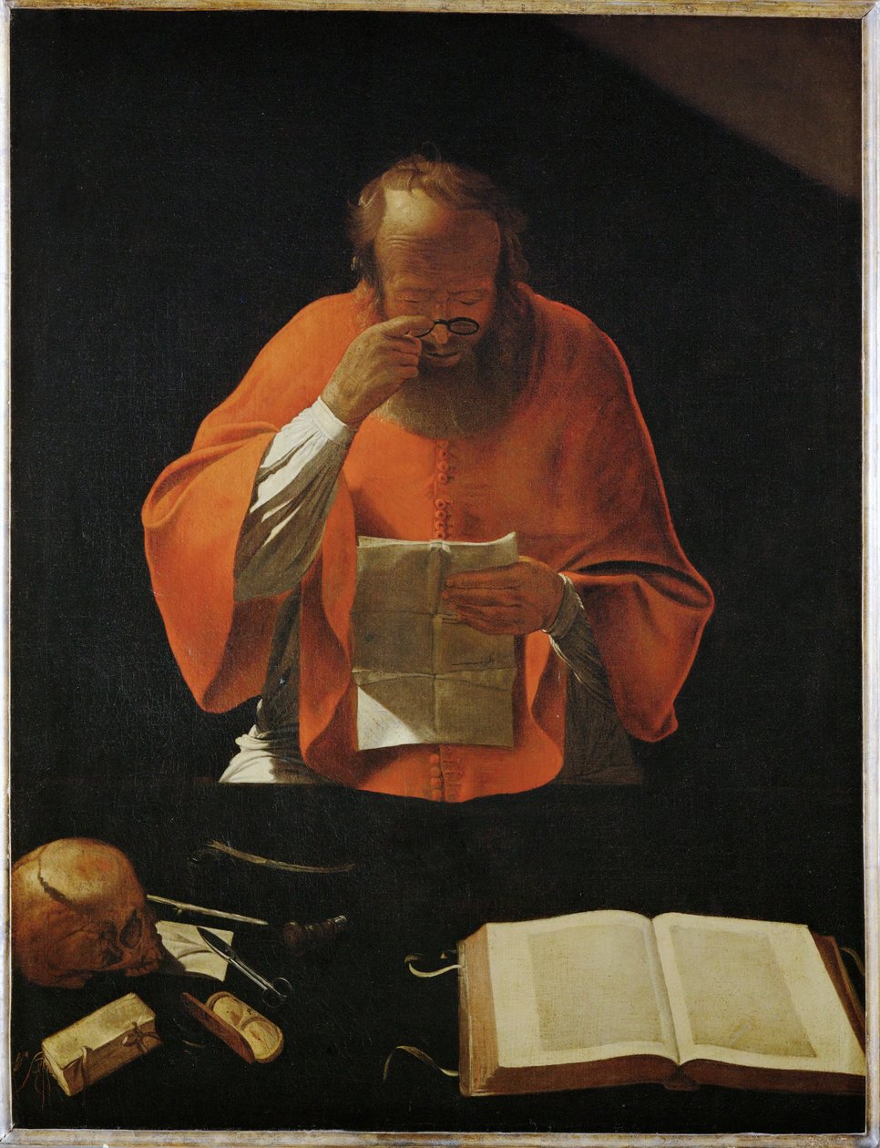 Saint Jerome reading by Georges de La Tour