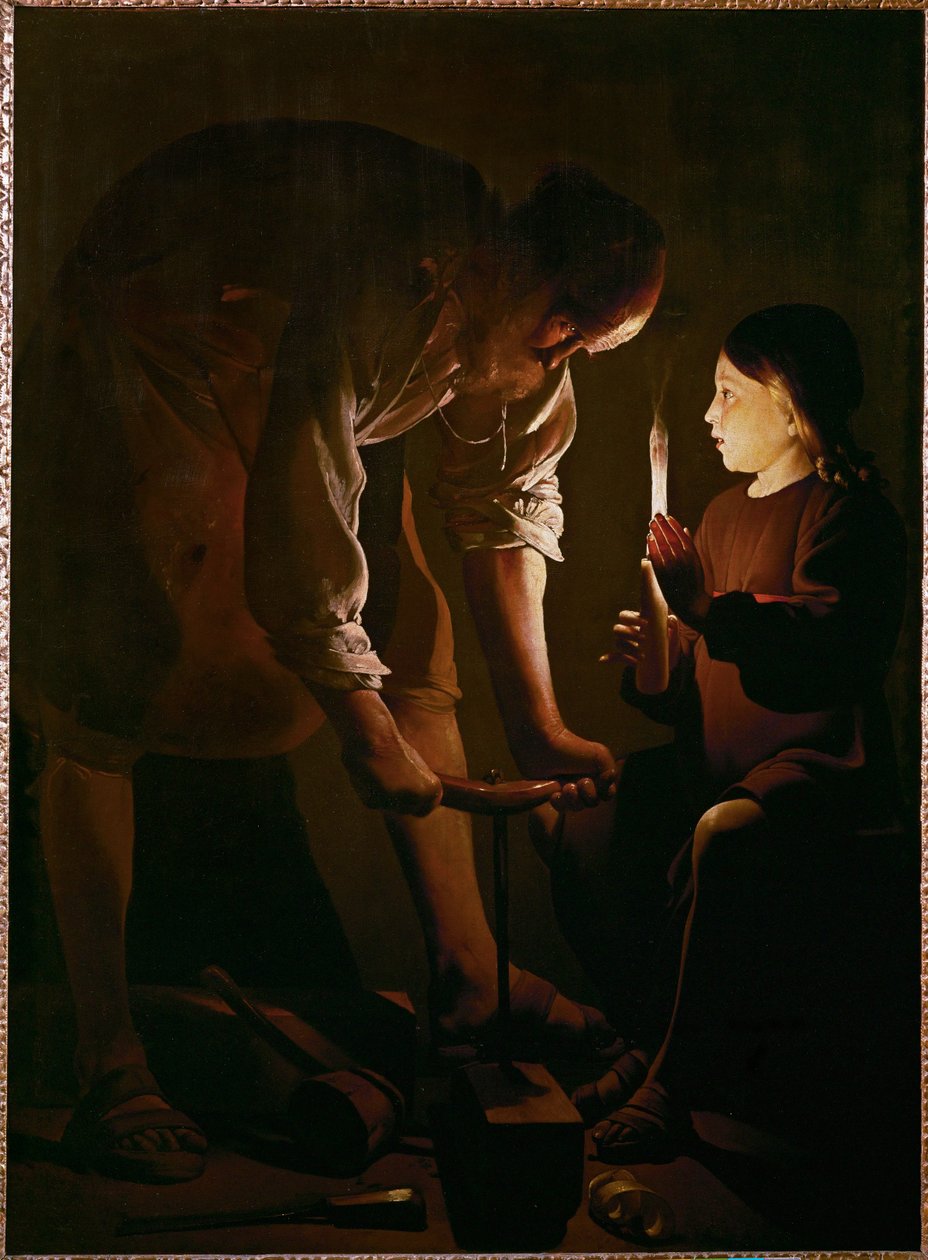 Saint Joseph Carpenter by Georges de La Tour