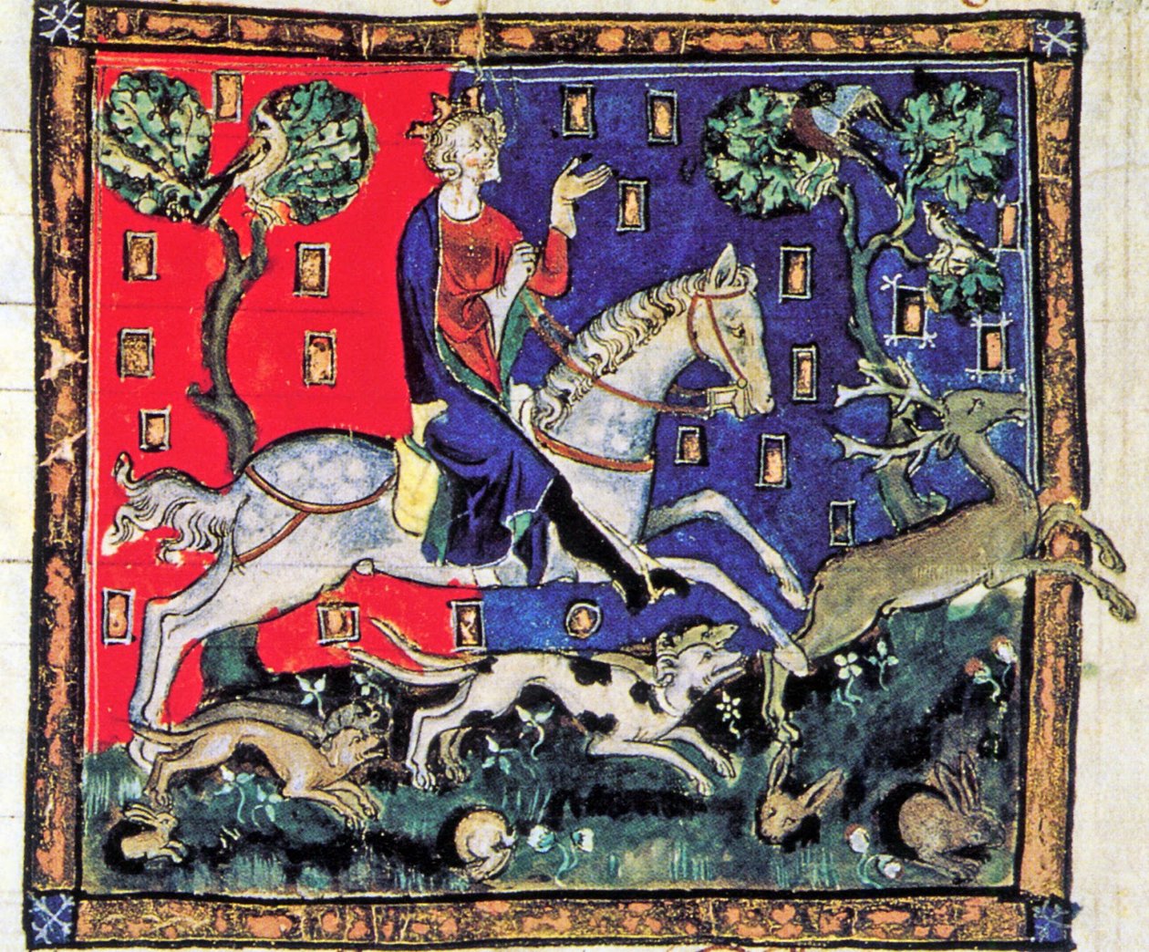 King John, Hunting with Hounds, De Rege Johanne, 1300-1400 by Georgia Levan Ramishvili from Tbilisi