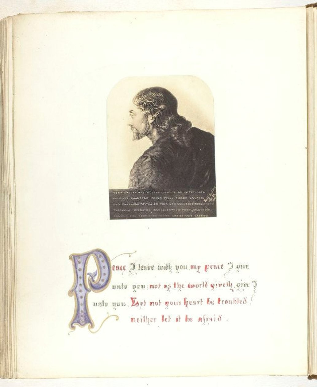 Untitled [illustration of Jesus with Biblical quote] by Georgina Cowper