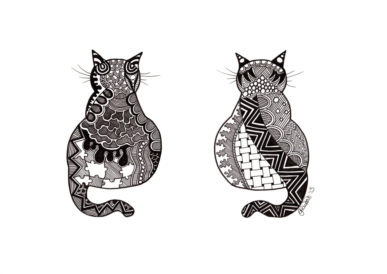Couple of Cats, 2015 by Georgina Naisbitt