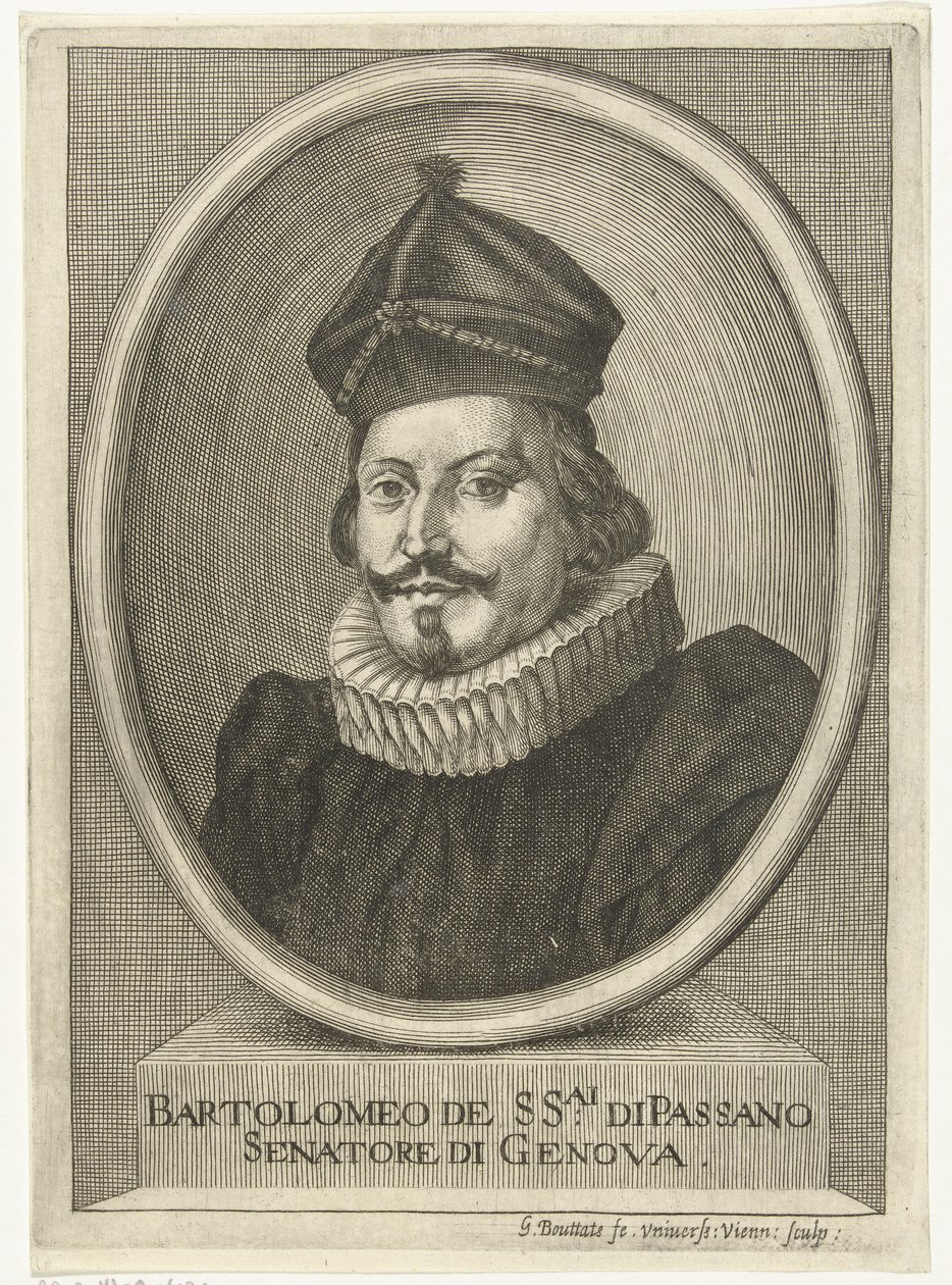 Portrait of Bartolomeo di Passano Engraved by Gerard Bouttats