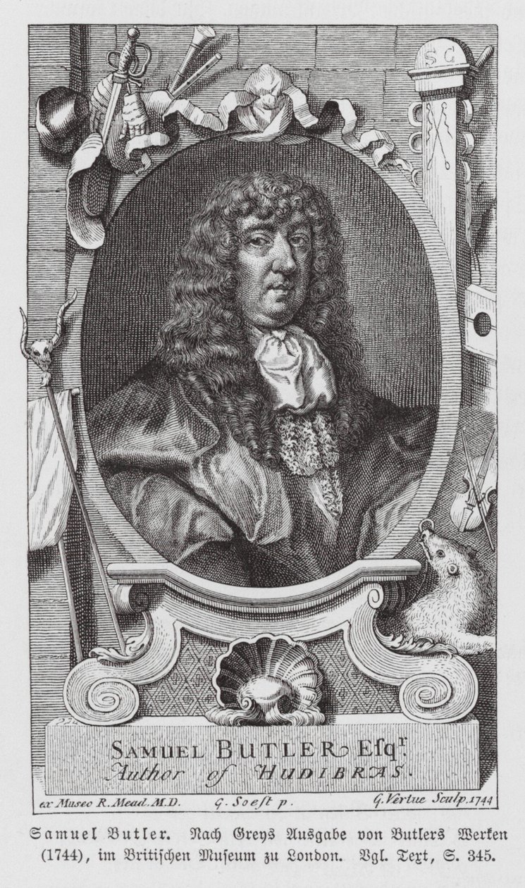 Samuel Butler, English poet by Gerard (after) Soest