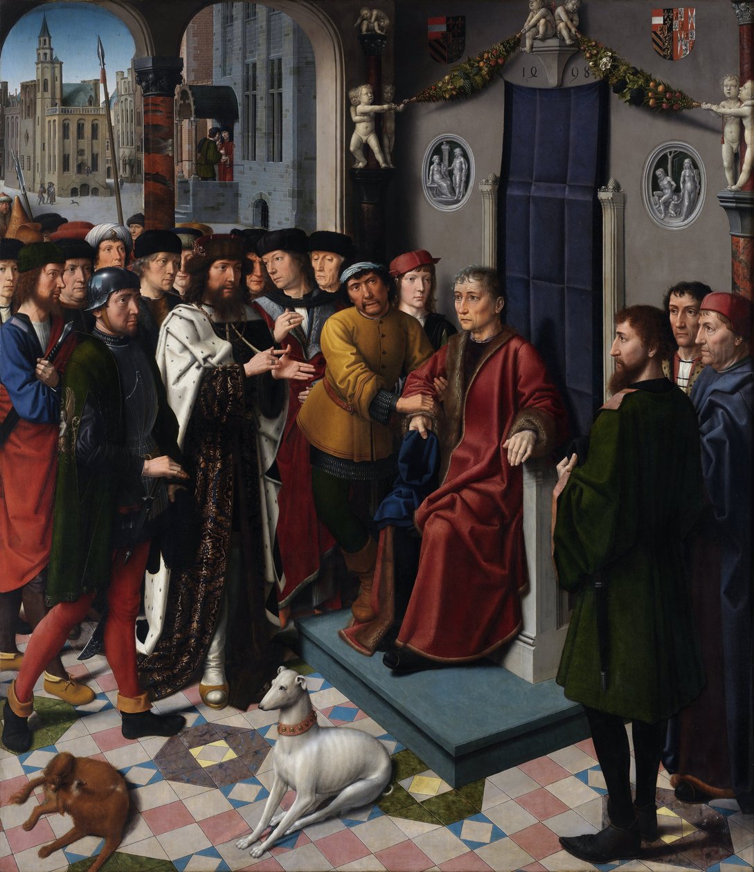 The Judgment of Cambyses (left panel) by Gerard David