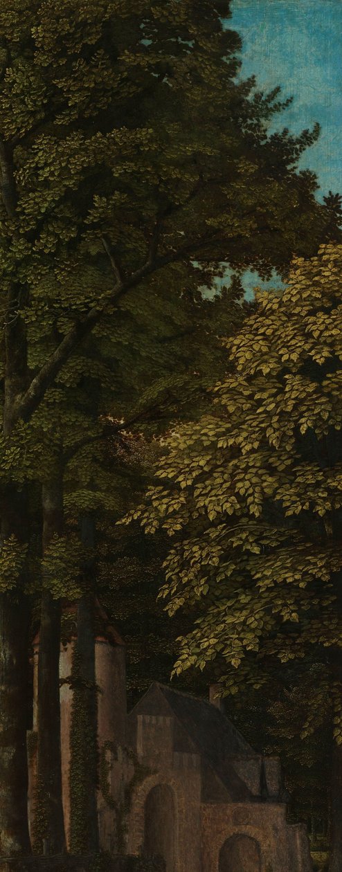 View in a Forest, Outer Left Wing of a Triptych by Gerard David