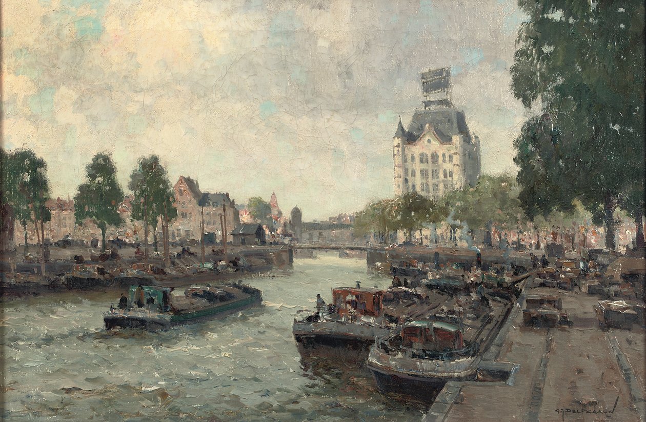 A view of the Witte Huis, Rotterdam by Gerard Delfgaauw