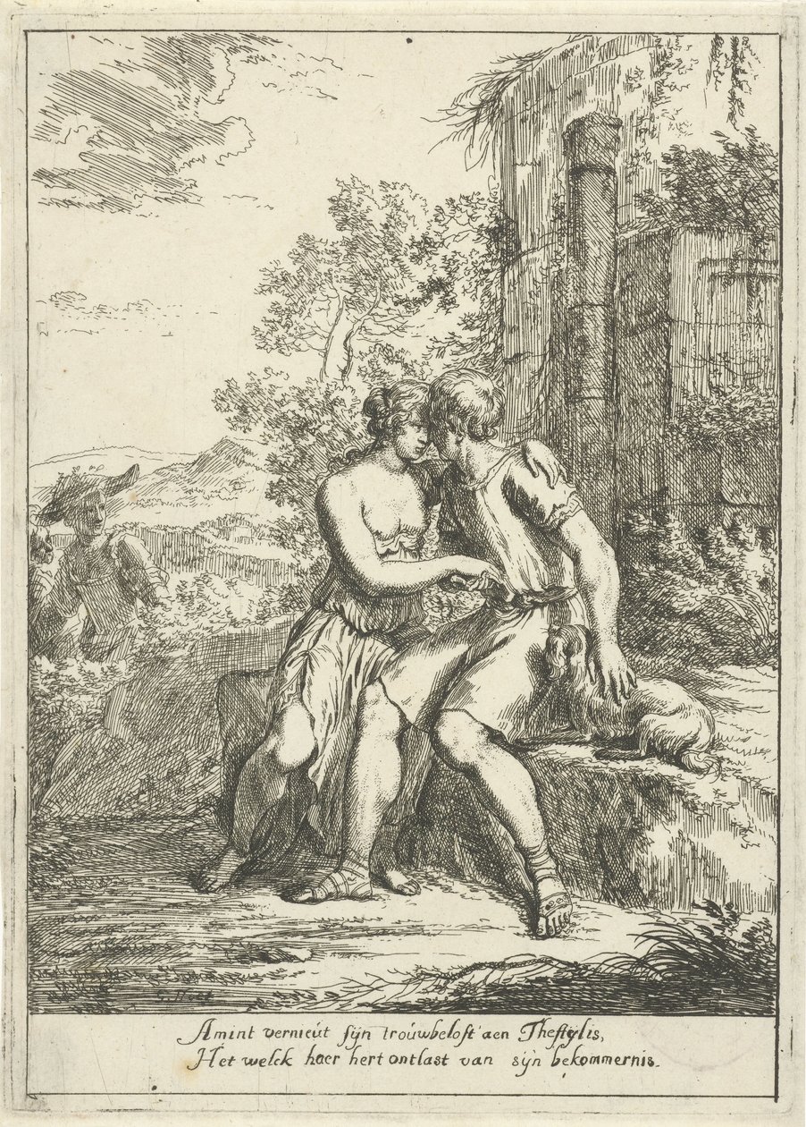 Aminta and Thestylis by Gerard Hoet (I)