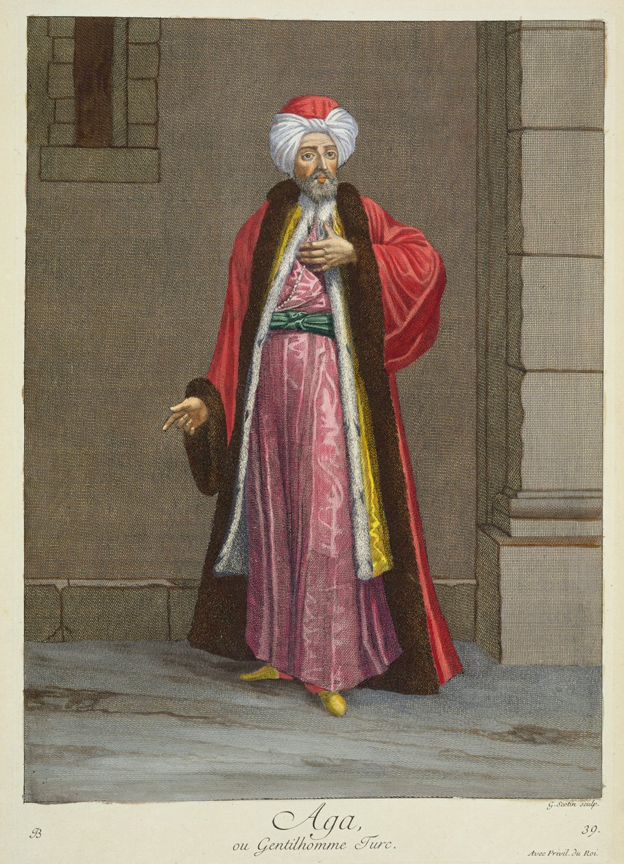 Aga, or Turkish Gentleman by Gerard Jean Baptiste Scotin