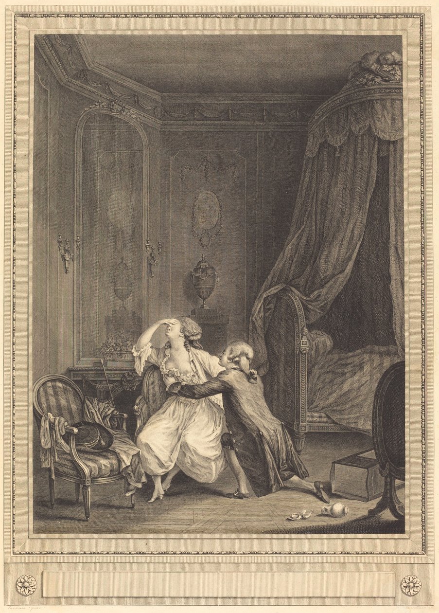 The Late Repentance by Gerard Rene Le Vilain after Nicolas Lavreince