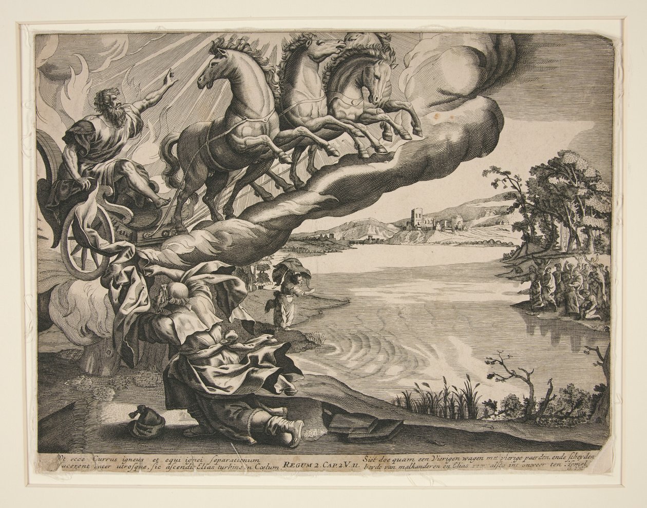 Chapter II from II Kings, The Translation of Elijah by Gerard Valck