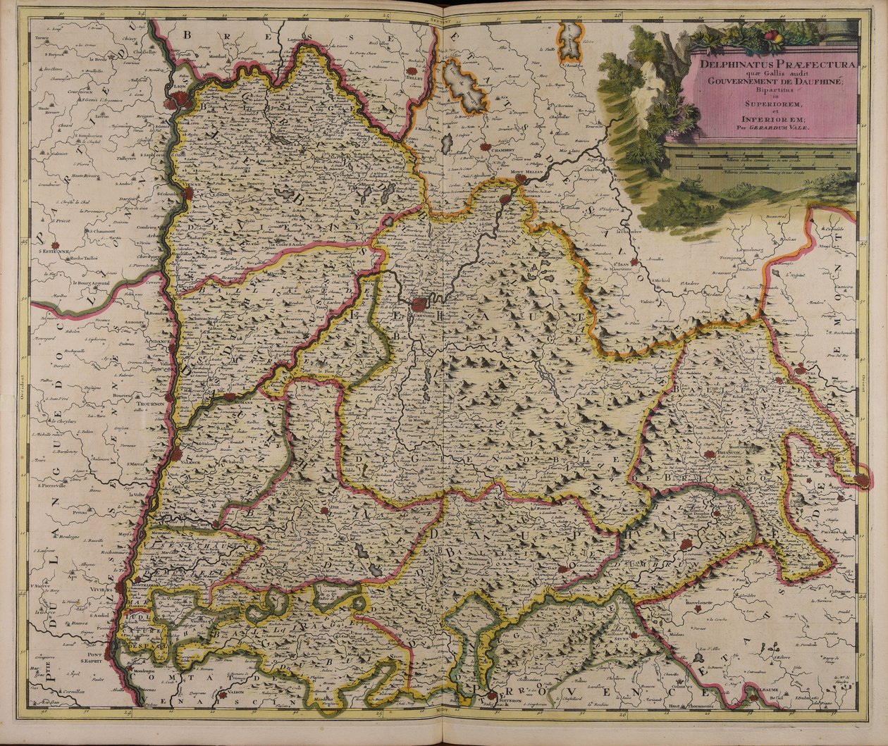 Delphinatus Prefecture Known to the French as Gouvernement de Dauphiné Divided into Upper and Lower by Gerard Valck