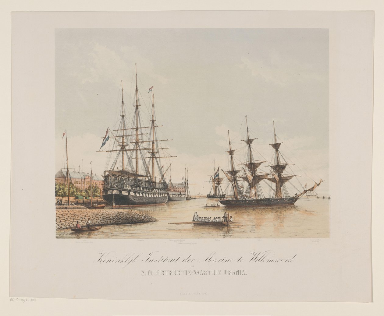 Corvette Z.M. Urania and Line Ship Z.M. Kortenaert by Gerard Voorduin