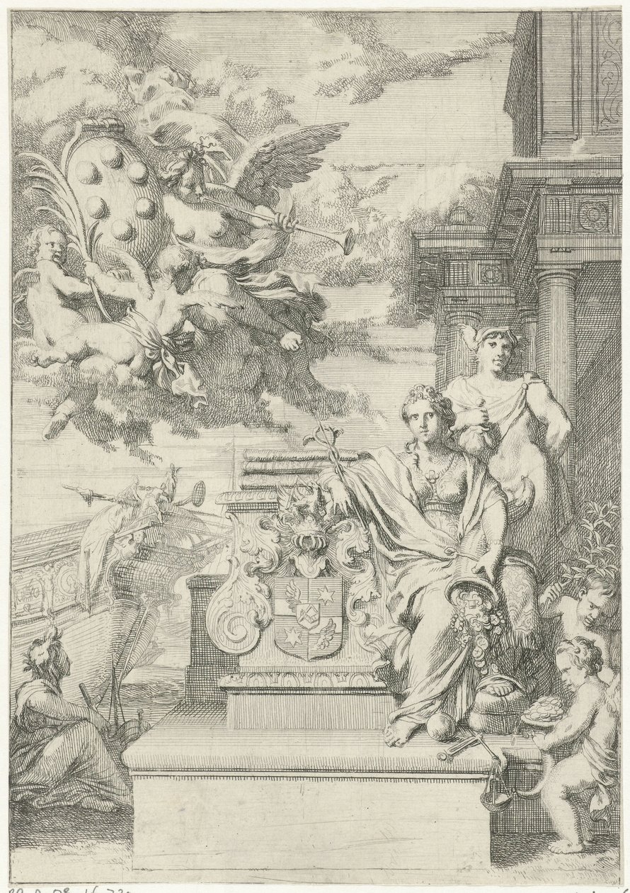 Allegory of Trade and the Coat of Arms of the Medici by Gerard de Lairesse
