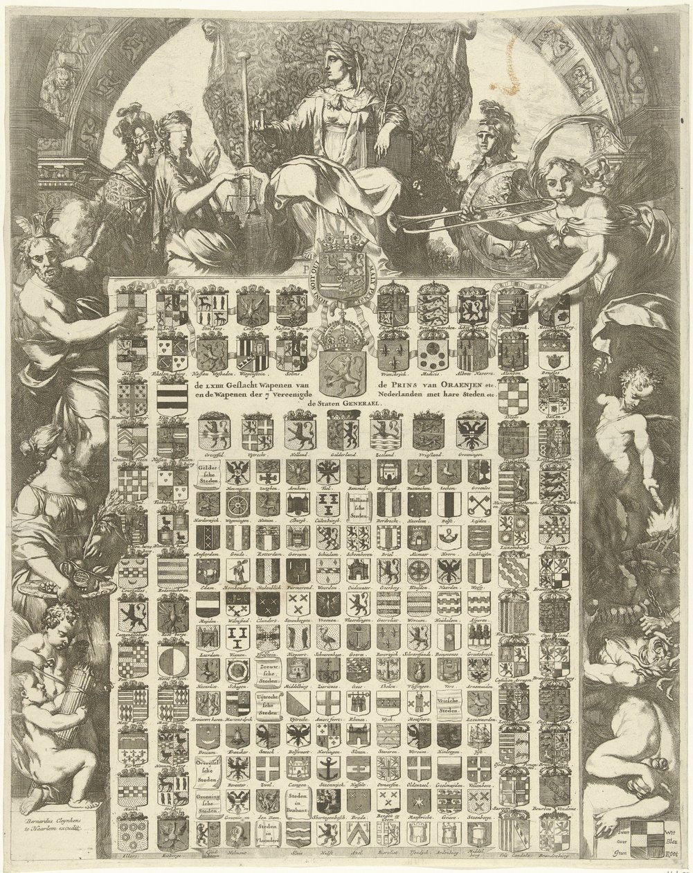 Coat of Arms of Prince William III in an Allegorical Frame by Gerard de Lairesse