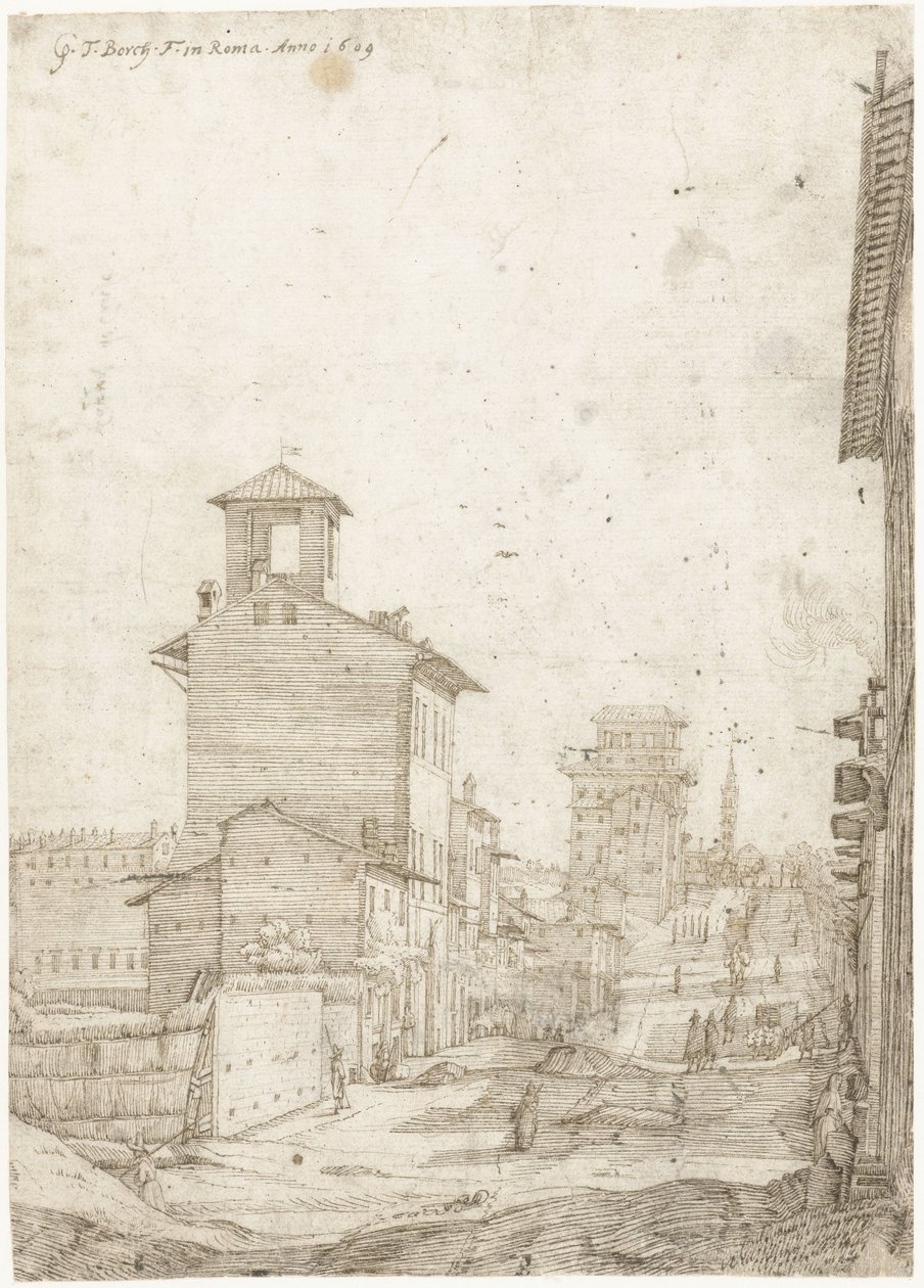 View of the Via Panisperna Towards Santa Maria Maggiore, Rome by Gerard ter Borch