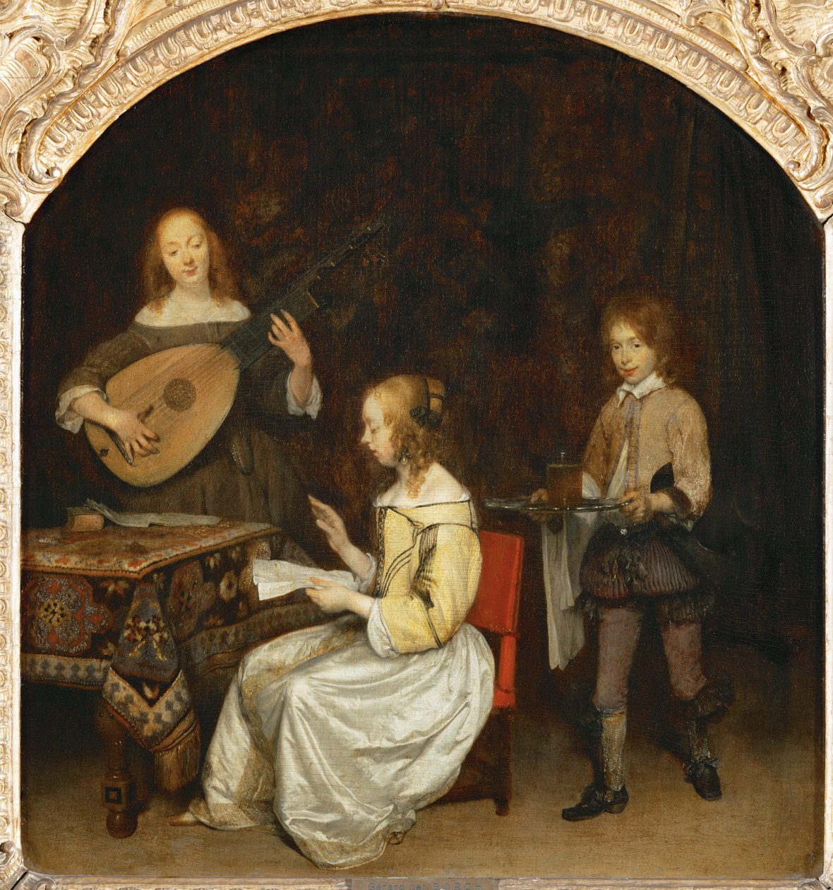 The concert: singer and theorbo lute player by Gerard ter Borch or Terborch