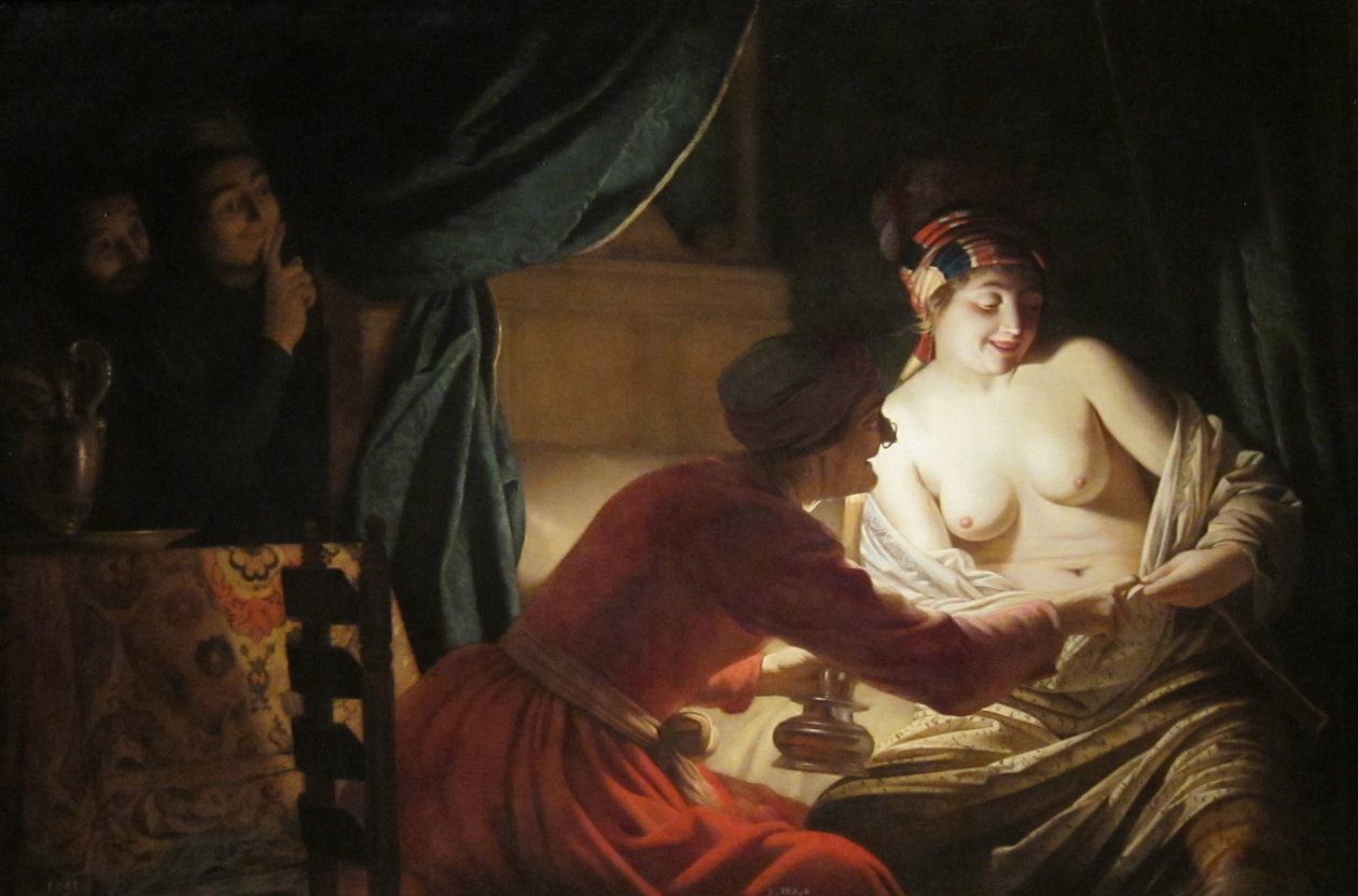 The Flea Hunt by Gerard van Honthorst