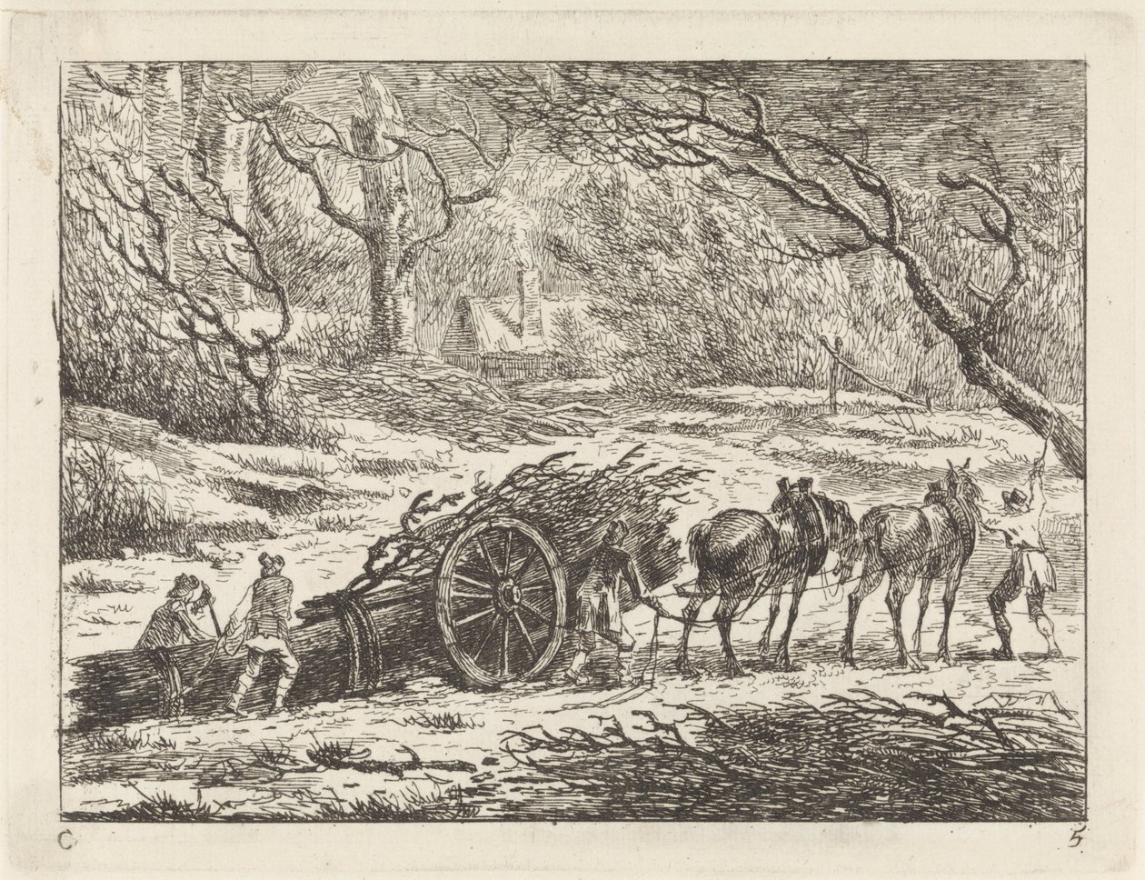 Landscape with a Cart Pulled by Two Horses by Gerard van Nijmegen